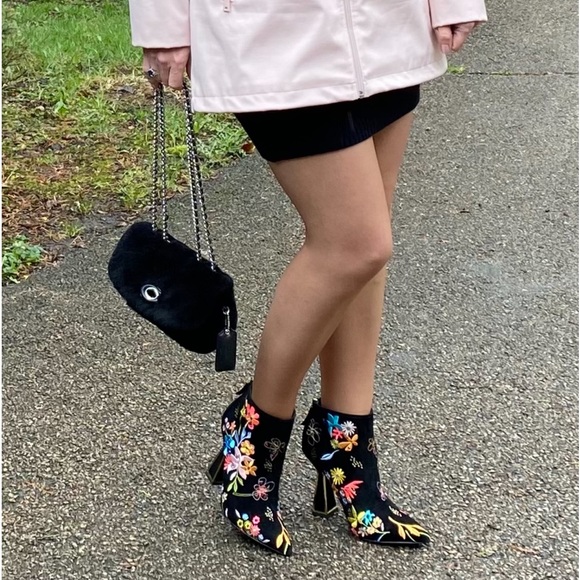 Kat Maconie leather embroidered booties, size 38 EU (7 US), worn - Main Image